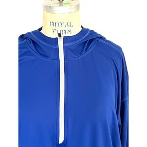 Cutter & Buck Women's Daybreak Eco Recycled Half-Zip Hoodie Blue XXL